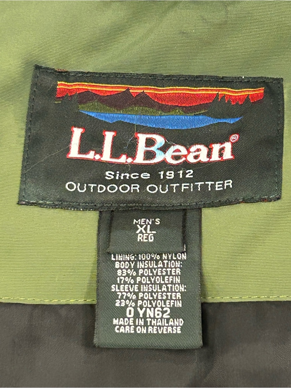 L.L. Bean Gore-Tex Waterproof Insulated Coat Men’s XL Olive Black Vintage Winter - Picture 2 of 15